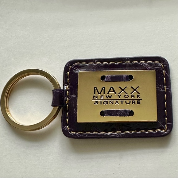 Maxx NY Y2K purple gold shoulder bag faux crocodile alligator pockets keychain - Picture 11 of 15